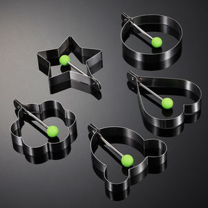 Spiegelei Form Edelstahl Ei Wilderer Ringe Mit Silikon Griffe Verschiedene Formen Pfannkuchen form Kekse Hersteller Backen 4004006 - Product Image 1