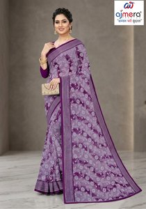 Saris en coton élégants et de créateur pour femmes, confort luxueux, style classique, séchage rapide, protection solaire, pour le bureau, les fêtes et les occasions festives - Product Image 2