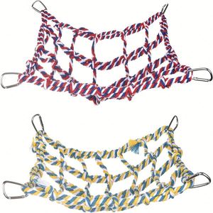 Hamac coloré tressé pour perroquet, jouet d'escalade pour oiseaux - Product Image 2