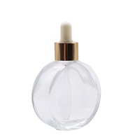 Botol Parfum Kosong Kaca Bentuk Bulan Datar Bulat 50 ml, Botol Minyak Esensial/Botol Minyak Rambut Bentuk Unik 60ml 2oz