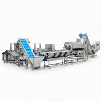 Machine industrielle personnalisée en acier inoxydable 304 pour la fabrication de frites, avec fonctions de découpe, blanchiment, déshydratation, friture et refroidissement des pommes de terre