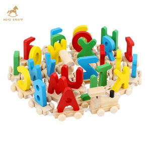Letras Montessori A-Z de madera, tren del alfabeto ABC, juguete educativo para niños - Product Image 2