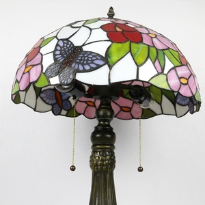 LongHuiJing 16 Inch Stained Glass Lampshade LED Table <b>Light</b> E26/E27 AC Powered European Design Eco-Friendly Flexible Adjustable - Product Image 2