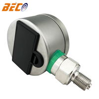 0.1-10Mpa Digital Pressure Gauge 2.5inch Dial 1/4" NPT Lower Stainless Steel Case and Connection 0.4% Accuracy with LED Light