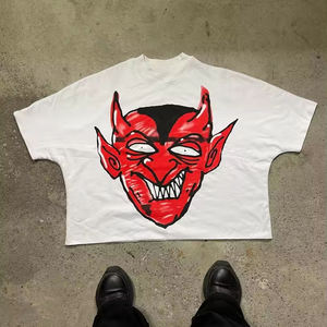 T-shirts courts de luxe Boxy 100% coton Y2K imprimé graphique t-shirts Streetwear T-shirts pour hommes de haute qualité - Product Image 1