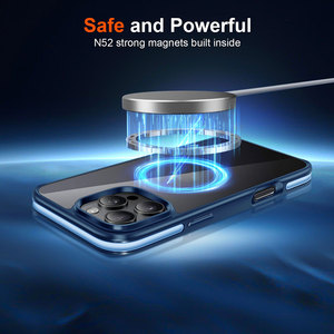 เคสโทรศัพท์ใสสำหรับป้องกันเลนส์แบบใสสำหรับชาร์จด้วยแม่เหล็กแบบเรียบง่ายกันน้ำกันกระแทก TPU + PC - Product Image 2