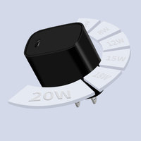 Adaptateur de chargeur rapide USB-C PD 3.0 OEM 20W, chargeur mural QC3.0 avec boîtier en PC ignifuge pour ordinateur portable et appareil photo