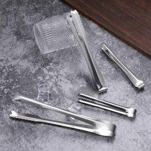 Stainless Steel Ice Tongs 18 10 Durable <b>Bar</b> <b>Tools</b> For Ice Cube Sugar Cube Handling - Product Image 1