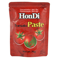 Sachet de pâte de tomate, sachet plat, sachet autoportant, 50, 56, 70g, sauce tomate