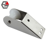 Rouleau de proue de bateau durable en acier inoxydable SS316 avec rouleau en nylon blanc pour une gestion sécurisée de l'ancre, fixation de qualité marine professionnelle