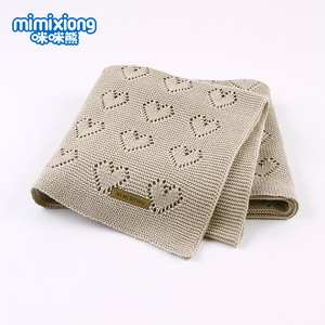 Cotton Knit <strong>Baby</strong> <strong>Blanket</strong> Heart-shaped Jacquard Newborn <strong>Baby</strong> <strong>Blanket</strong> <strong>Personalised</strong> <strong>Baby</strong> <strong>Blanket</strong> - Product Image 6