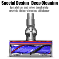 Tête d'aspirateur et brosse pour sols pour V7-V15 avec lumière LED verte, en plastique durable, légère, portable, design simple, fixation rapide