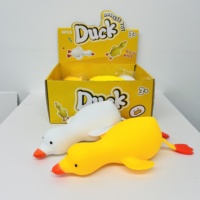 Jouet Squishy Géant Canard 14 pouces (36*16.5cm) Jaune et Blanc Réaliste, Grand Modèle Jumbo, Entrepôt USA