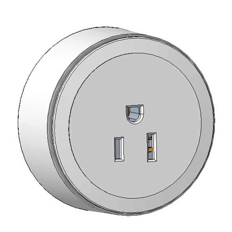 VNX Track Socket US Standard Electrical Supplies Rail Underground Socket Hardware