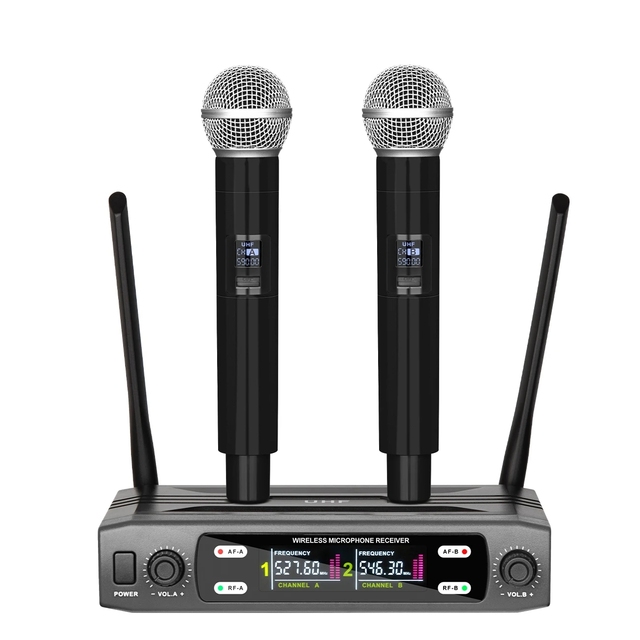 X2 Wireless Microphone System Professional 2 Handheld Mic Studio Wireless Microphone