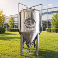 Fermenteur à bière Tonsen 5000L en acier inoxydable SUS304 60-70 °   Veste à plis coniques pour brasserie commerciale