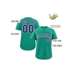 Quantité minimale de commande bas conception libre respirant personnalisation Logo boutonné sublimé impression Baseball chemise - Product Image 4