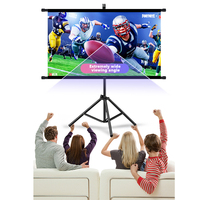 Écran de projection anti-lumière Topleo, pliable, blanc, à grille, écran de projection portable sur trépied, écran de projection ALR sur pied