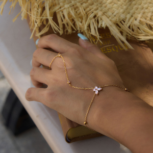 Pulsera de Cadena con Mariposa Rosa J&D Jewelry, Chapada en Oro de 18K, Acero Inoxidable, Circonita Rosa, Joyería para Mujer - Product Image 2