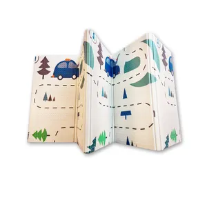 Children Double Sided Educational Toy Large Cartoon Pattern Foldable Floor Pad XPE Foam Baby Crawling Play Mat