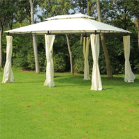 Gazebo de Metal de Alta Calidad con Estructura de 3*4*2.6m, Carpa Decorativa de Hierro Forjado para Exteriores, Gazebos Romanos en Venta