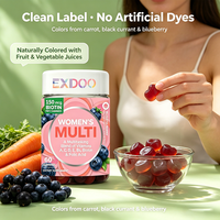 Complément alimentaire multivitaminé pour femmes sous forme de gommes, 15 nutriments clés, 150 mcg de biotine, végétalien, sans gluten, stimulant naturel d'énergie, vitamines B, chrome