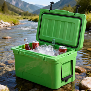 Glacière portable rotomoulée en PE 65QT, étanche, moderne, à <span class=keywords><strong>prix</strong></span> promotionnel, pour la pêche en extérieur, les canettes et le stockage alimentaire - Product Image 1