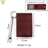Stock prêt cuir rouge à lèvres couverture en cuir miroir housse de protection petit bijoux rouge à lèvres boîte de rangement