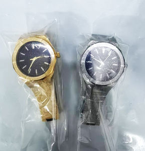 ラグジュアリーPRスタイルメンズアナログウォッチスターダストダイアル付きオールステンレススチールカスタムロゴ20mmバンド幅フロストスポーツウォッチ - Product Image 6