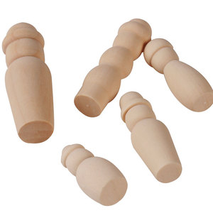 Figuras de Madera para Manualidades, Color Madera Natural Pulida, para Niños de 5 a 7 Años, Set Familiar - Product Image 1