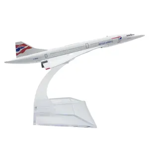 항공기 모델 다이캐스트 금속 비행기 비행기 16cm 비행기 모델 1:400 영국기도 콩코드 비행기 장난감 선물 컬렉션