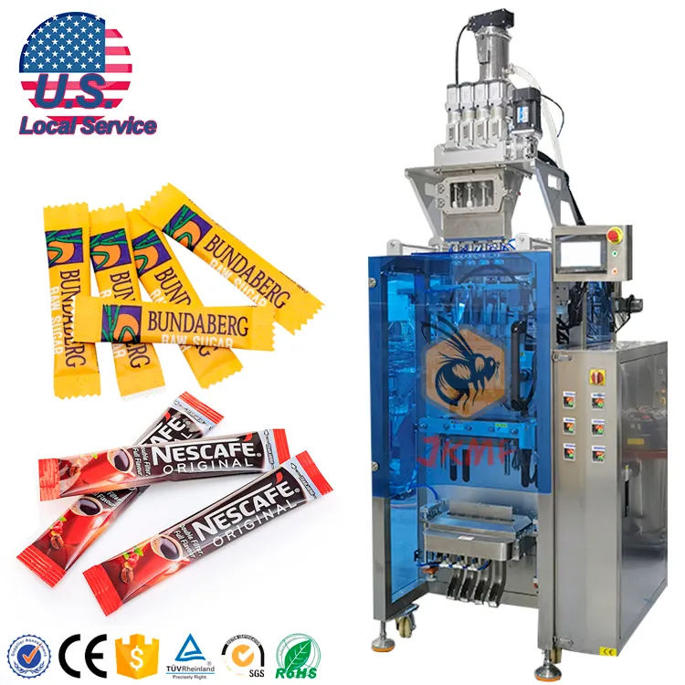 USA Local Service Automatic Multi Line Stick Packing Machine Sugar Stick Packing Machine Coffee Powder Sachet Packing Machine