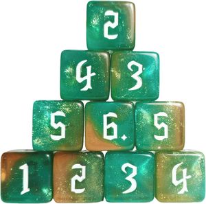 Bộ xúc xắc Acrylic <span class=keywords><strong>6</strong></span> mặt 16mm, xúc xắc màu cổ điển cao cấp, xúc xắc góc tròn số lượng lớn cho trò chơi trên bàn, RPG, học toán - Product Image 1