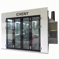 Cabine de pulvérisation de voiture de luxe 38KW 9m avec chauffage électrique Four de cuisson automatique Salle de peinture automobile de luxe à vendre