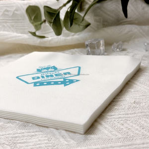 Serviettes de mariage personnalisées imprimées, 1 plis, style sac, haute qualité, sans peluches, en pulpe vierge jetable, 4 plis, cocktail, élégantes, pour table - Product Image 3