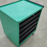 Armoire de rangement industrielle verte à 6 tiroirs pour outils, finition OEM, avec garantie de 2 ans pour atelier