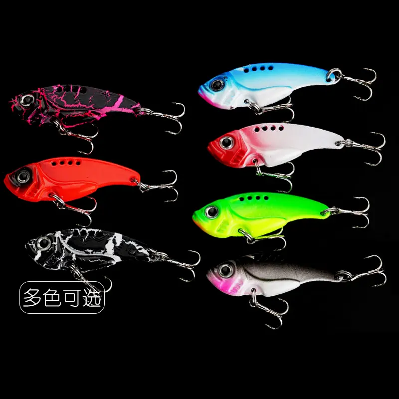 wholesale vibrating lipless crankbait tungsten ice fishing jigs metal vib fishing lures for bass casting vibe fish lures