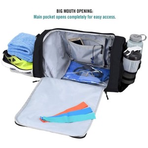 Bolsa de Gimnasio Multicompartimentos con Compartimento Independiente para Zapatos, Separación Húmedo/Seco, Bolsa de Viaje Impermeable para Fin de Semana, Yoga, Natación, con Cierre - Product Image 5