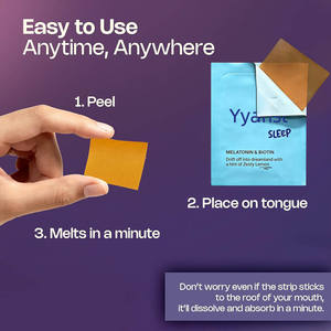 OEM/ODM Bandes orales de mélatonine et biotine pour adultes – Complément alimentaire sans gluten, végétalien, nourrit les cheveux et les ongles, favorise un sommeil réparateur - Product Image 4