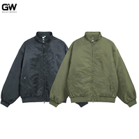 Blouson bomber unisexe coupe ajustée réversible imperméable coupe-vent pour homme, style streetwear hiver, uniforme en polyester