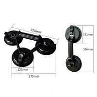 Ventosa manual de vacío de 123 mm para vidrio, herramienta de elevación de azulejos con función de arranque y parada, juego de ventosas de aluminio de alta resistencia para vidrio