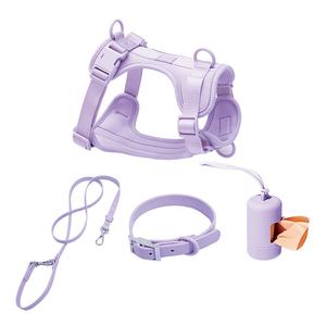 Juego de arneses para mascotas de PVC Easy Walk <span class=keywords><strong>Dog</strong></span> Cat Arnés Collar para mascotas Correa impermeable - Product Image 1