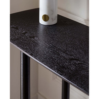 Table console noire pour salon, style nordique, entrée, style européen simple, bois, luxe, table console moderne