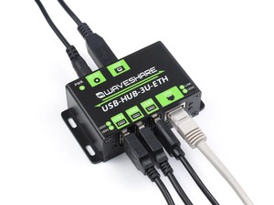 Waveshare HUB USB multifonctionnel de qualité industrielle, extension de 3 ports USB + port Ethernet 100M, stable et fluide, K795 - Product Image 3