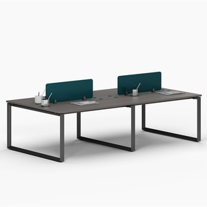 Poste de travail en espace ouvert à prix réduit pour 4 personnes, mobilier de bureau, poste de travail partagé pour le personnel - Product Image 5