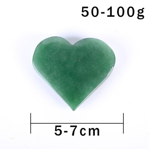 Vente en gros de pierres de guérison naturelles, sculptures de cœurs en cristal d'aventurine verte pour la décoration - Product Image 2