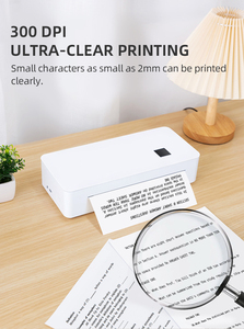 Tattoo Schwarz Weiß Inkless Wireless für kleine tragbare Thermo drucker <span class=keywords><strong>Mini</strong></span> M08F <span class=keywords><strong>A4</strong></span> Papier vorrat - Product Image 3