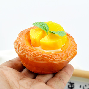 1 Modelo de comida de simulación: Pastel de pan suave y Tarta de huevo simulada, 7 cm, imán de nevera, accesorios para decoración de vitrinas y bodas - Product Image 4