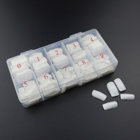 OEM 500 Pièces Faux Ongles Artificiels Style Français Femme, Capsules Pleines et Demi-Capsules