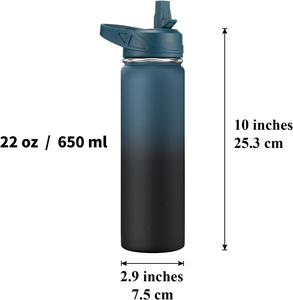 ODM 32 flacons réutilisables 40 oz pour boissons, bouteilles d'eau en acier inoxydable isolées à double paroi avec couvercles de verrouillage - Product Image 4